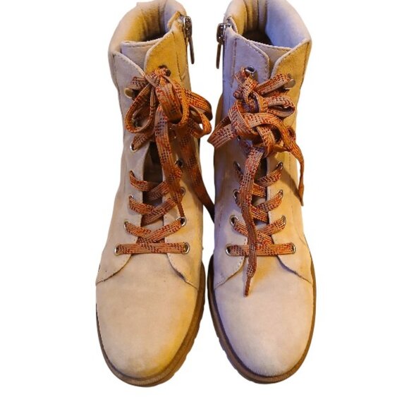 VINCE CAMUTO GAVIANA Suede Leather Lace up Combat Boots 7.5M - EUC - Picture 4 of 11